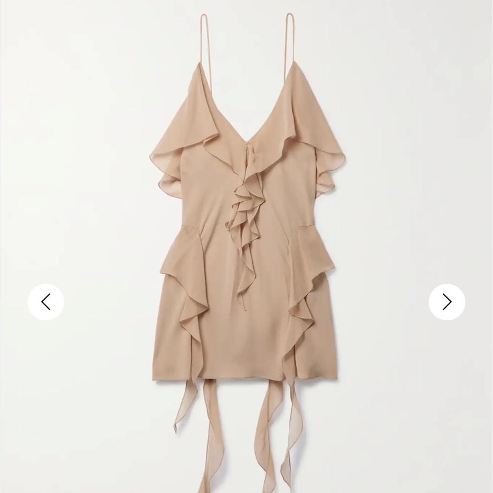 Khaite Piet ruffled silk camisole top